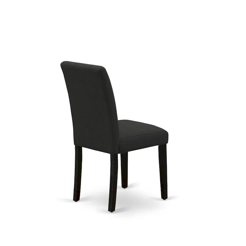 East West Furniture 5 Piece Dinette Set- a Round Dining Table and 4 Parson Dining Chairs, (Finish & Upholstered Option)