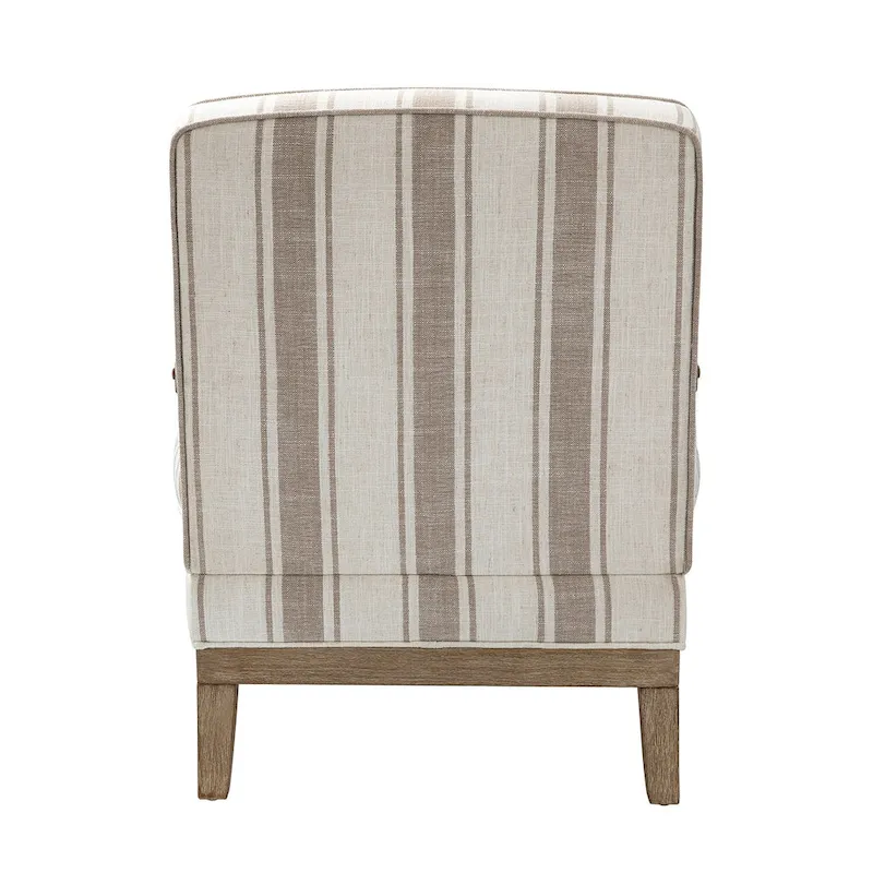 Rinaldo Farmhouse Polyester Armchair with Solid Wood Legs Set of 2 by HULALA HOME