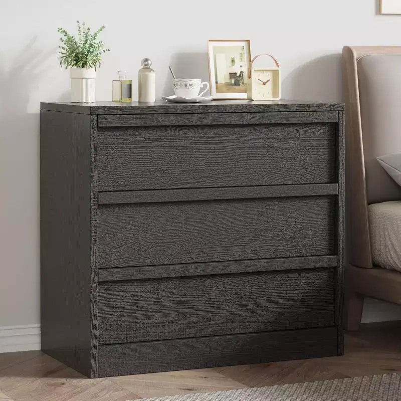 3-Drawer Nightstand, 30 Tall Bedside End Table with Spacious Storage, Anti-Tip Safety, Modern Side Table Organizer for Bedroom and Living Room