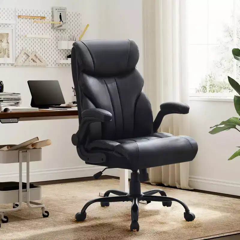 COZONY Big & Tall Office Chair 500LB Capacity, Adjustable Armrests & Recline Ergonomic Executive Computer Chair