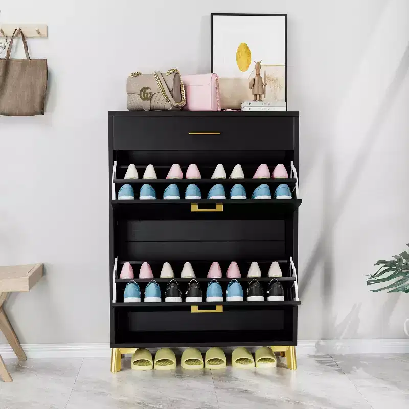 Freestanding Hidden Shoe Storage Cabinet with 2 Flip Drawers, Multi-color Shoe Rack, All-match Shoe Organizer for Entryway Doorway Hallway