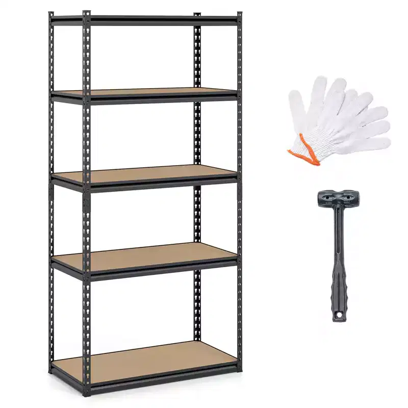 Gymax 5-Tier Garage Shelving Unit 2200 LBS Heavy Duty Metal Storage Shelves for Pantry