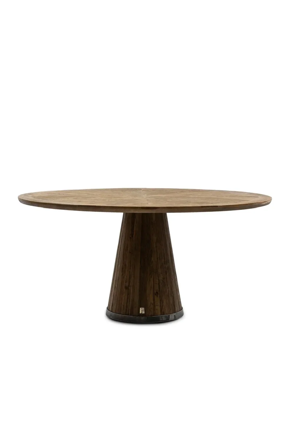 Round Oak Pedestal Dining Table