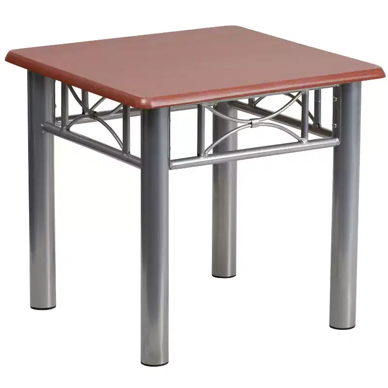 Laminate End Table with Steel Frame