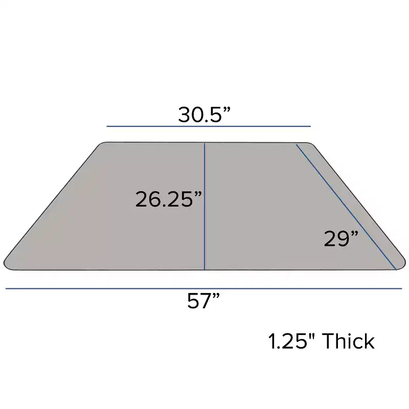 Mobile Trapezoid Grey HP Laminate Adjustable Activity Table