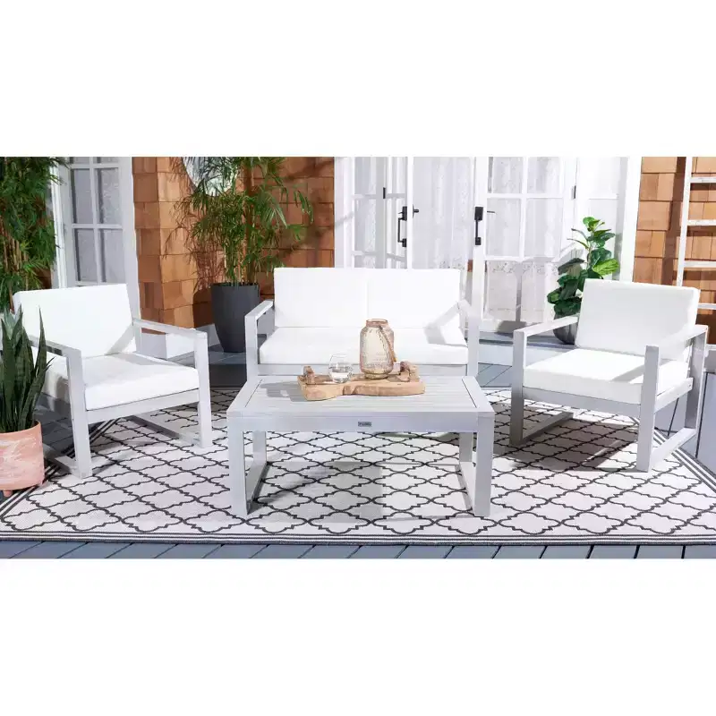 Emiko 4 Piece Living Set - Indoor/Outdoor - PAT7312 - Safavieh