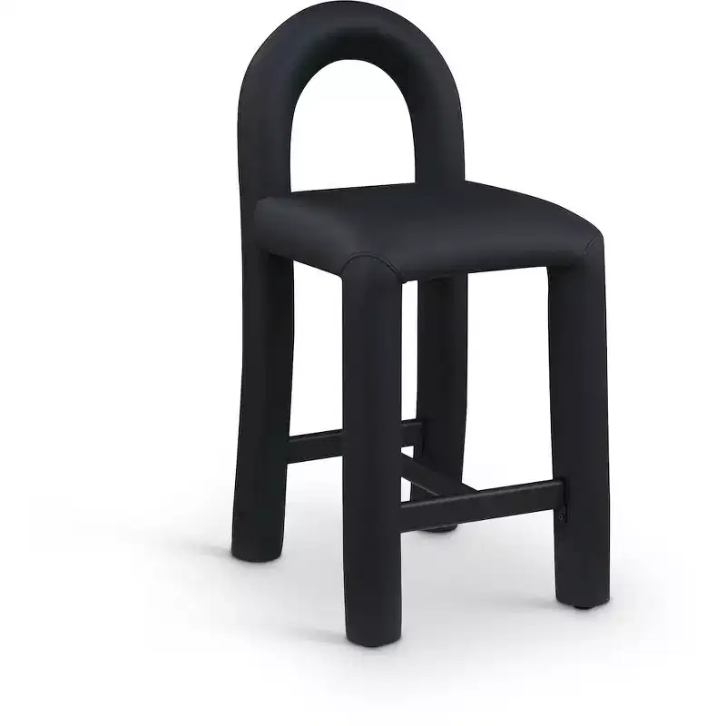 Vegan Leather Counter Height Stool