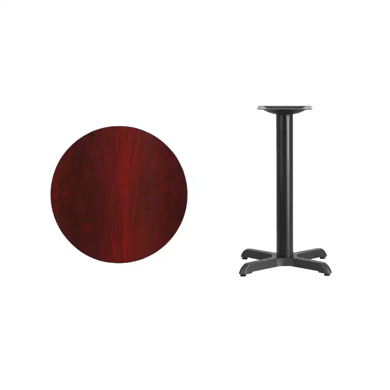 Emma and Oliver 24 Round Laminate Table Top with 22x22 Table Height Base