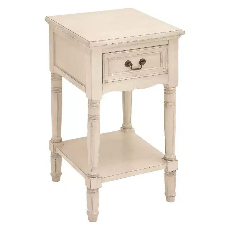 Traditional Wood Accent Table Ivory - Olivia & May