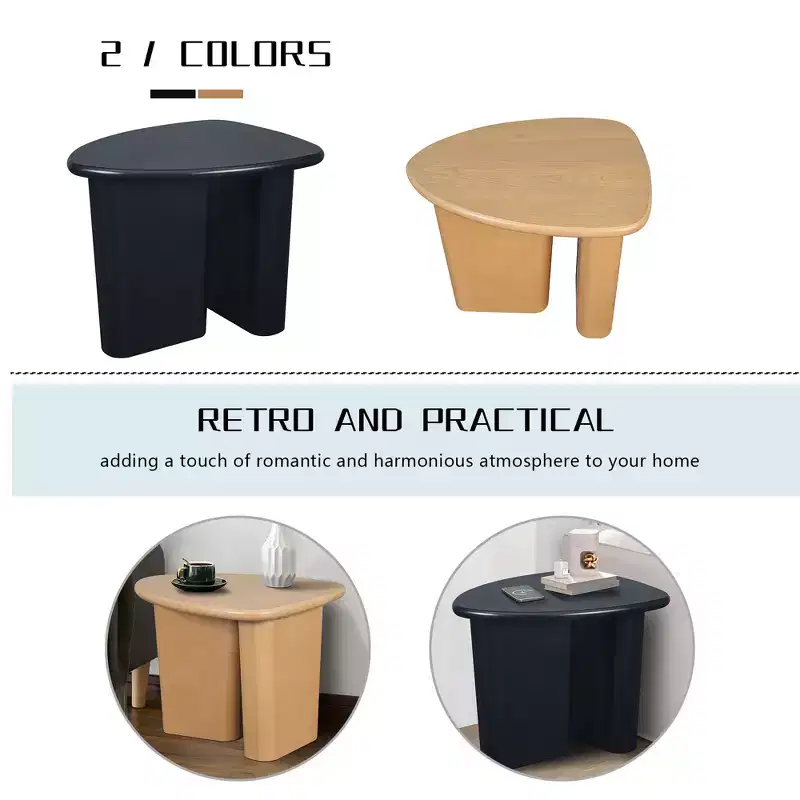 Zeus & Ruta 35.59 in. Tapered Tabletop Side Table
