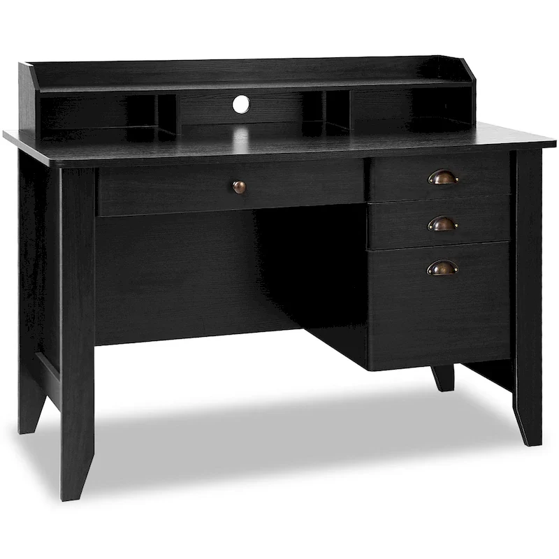 Wood Computer Desk with Drawers