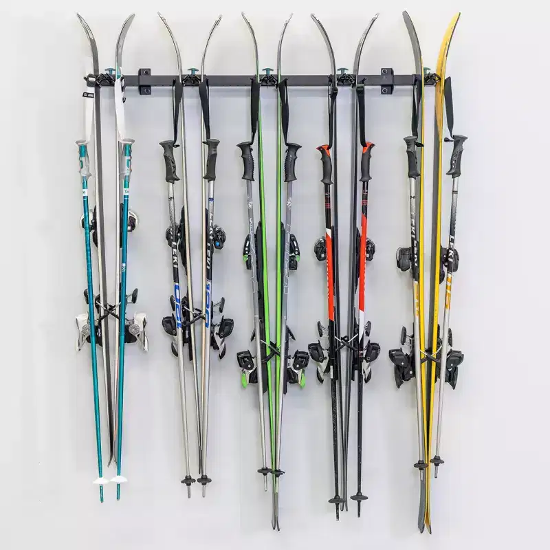 Teal Triangle Premium G-Ski | Adjustable Wall Storage System | Holds 5 Pairs of Skis