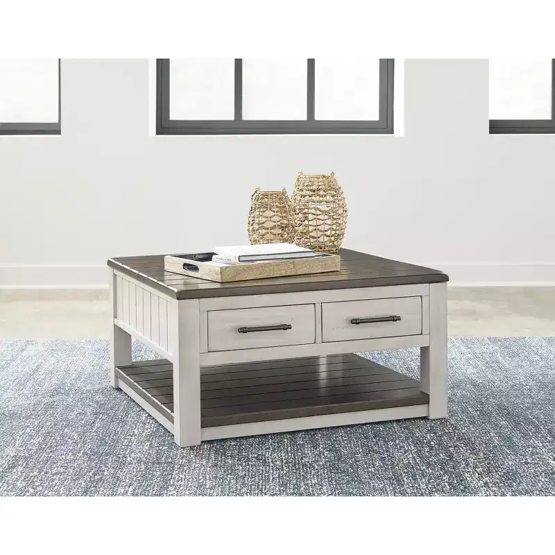 Signature Design by Ashley Darborn Lift-Top Coffee Table, Gray & Brown