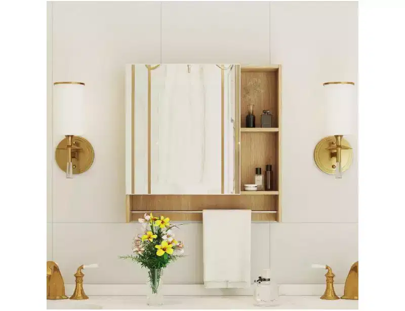 Bathroom storage cabinetswall-mounted mirror, medicine, and over-the-toilet cabinets with shelves and towel racks, perfect for bathroom use