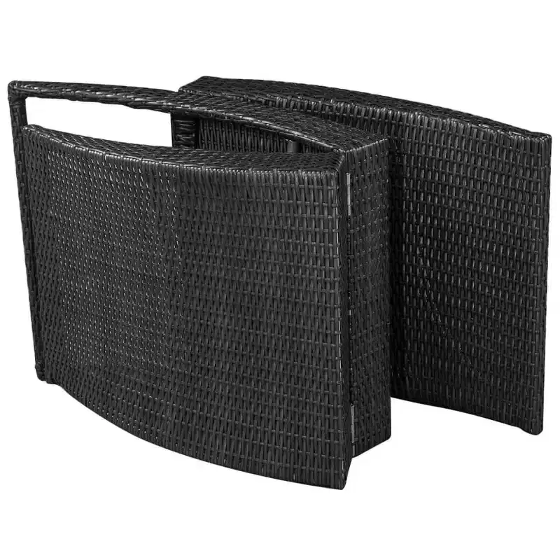 vidaXL Sun Lounger Black, Cream White