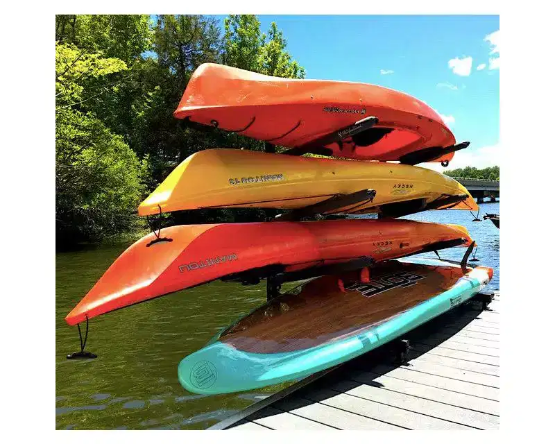 Chesapeake Kayak Storage | Adjustable Dock Rack | Over The Water | 4 Levels