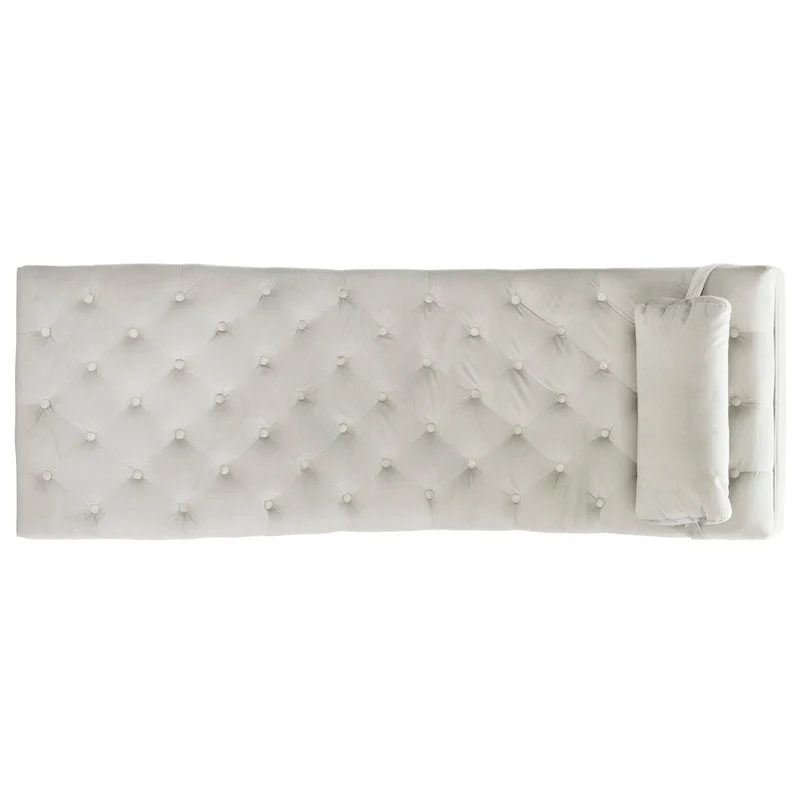 SAFAVIEH Cheri Chaise with Round Pillow - 65Wx23Dx33H