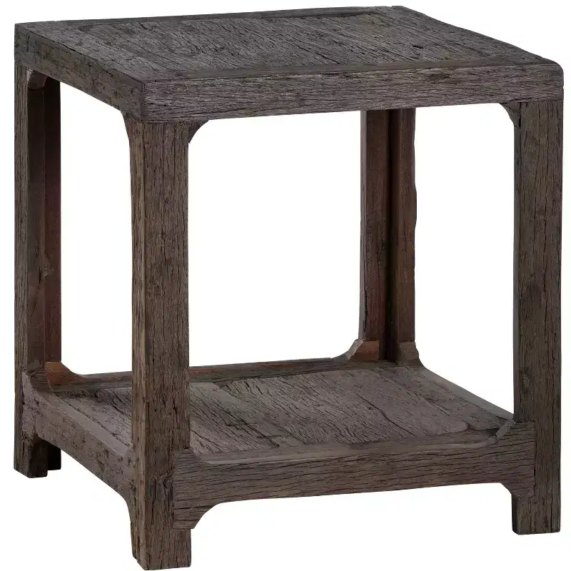 Crestview Collection Square Brown Solid Wood Accent_End Table