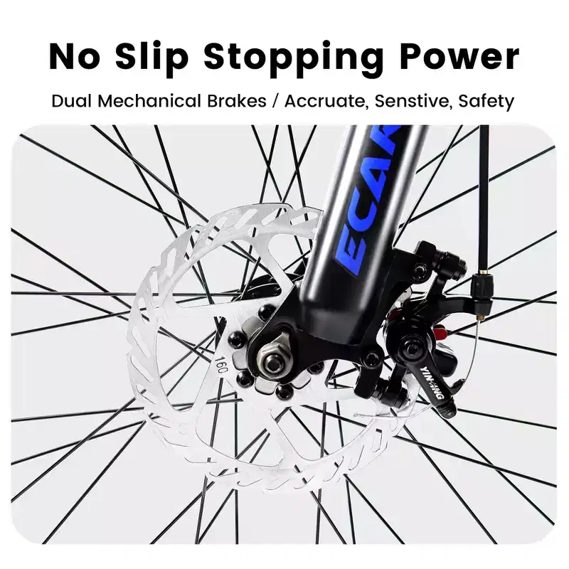 Okak 27.5IN Mountain Bike with Front and Rear Dual Shock Absorbers, 21-Speed Dirt Bike with Mechanical Disc Brake, Adult Bike for Men and Women