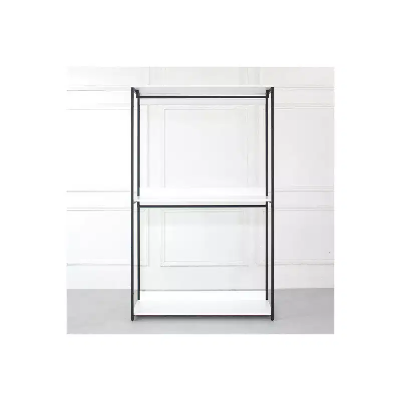 HomeStock 77.7 in.H x 47.2 in.W White Wood Composite Closet System for Universal Storage with Storage Bins