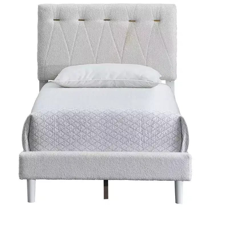 Passion Furniture Sinclair Wheat Wood Frame Platform Bed