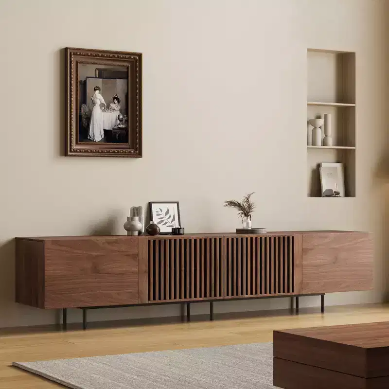 94.48 Inch Wooden TV Stand with Storage for TVs Up to 100 Inches Gaoyangjiaju