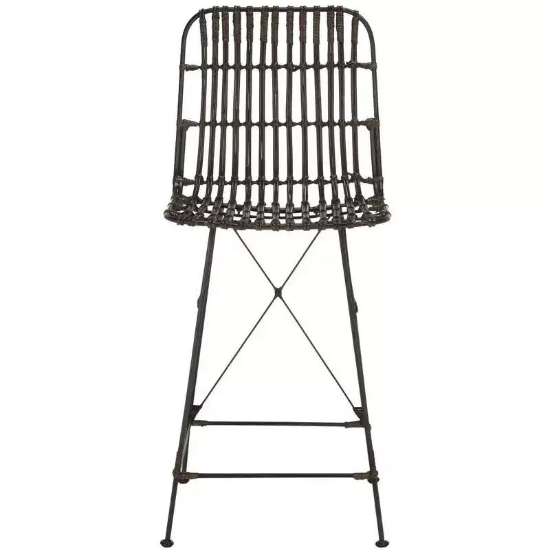 Minerva Wicker Counter Stool (Set Of 2) - WIK6509 - Safavieh