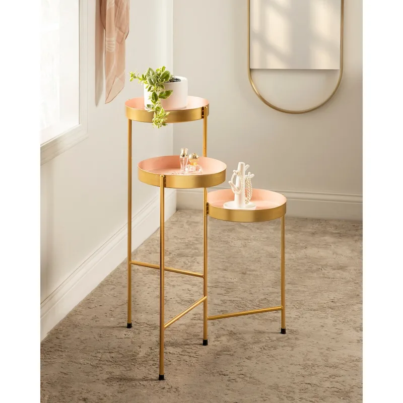 Metal 3-tier Modern Plant Stand - 16x21x30