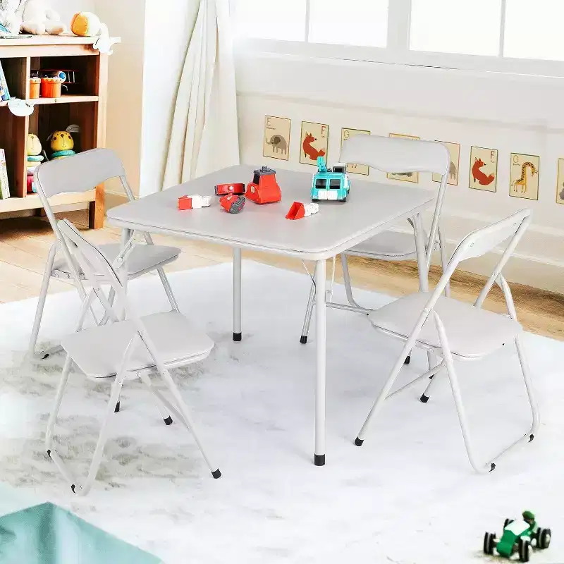 Acekool Kids' Table & Chair Set - Foldable, Padded Seating for Play & Meals