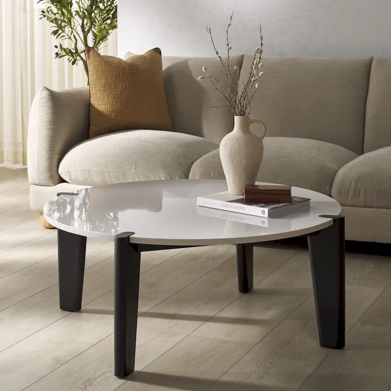 Sarma Marble Top Round Coffee Table 40
