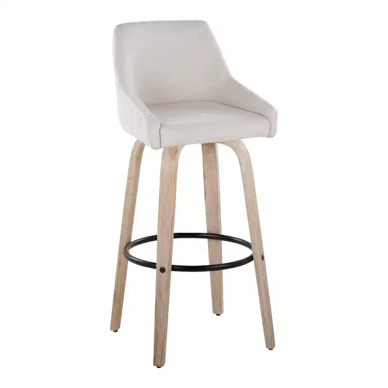 Set of 2 Barstools Fabric