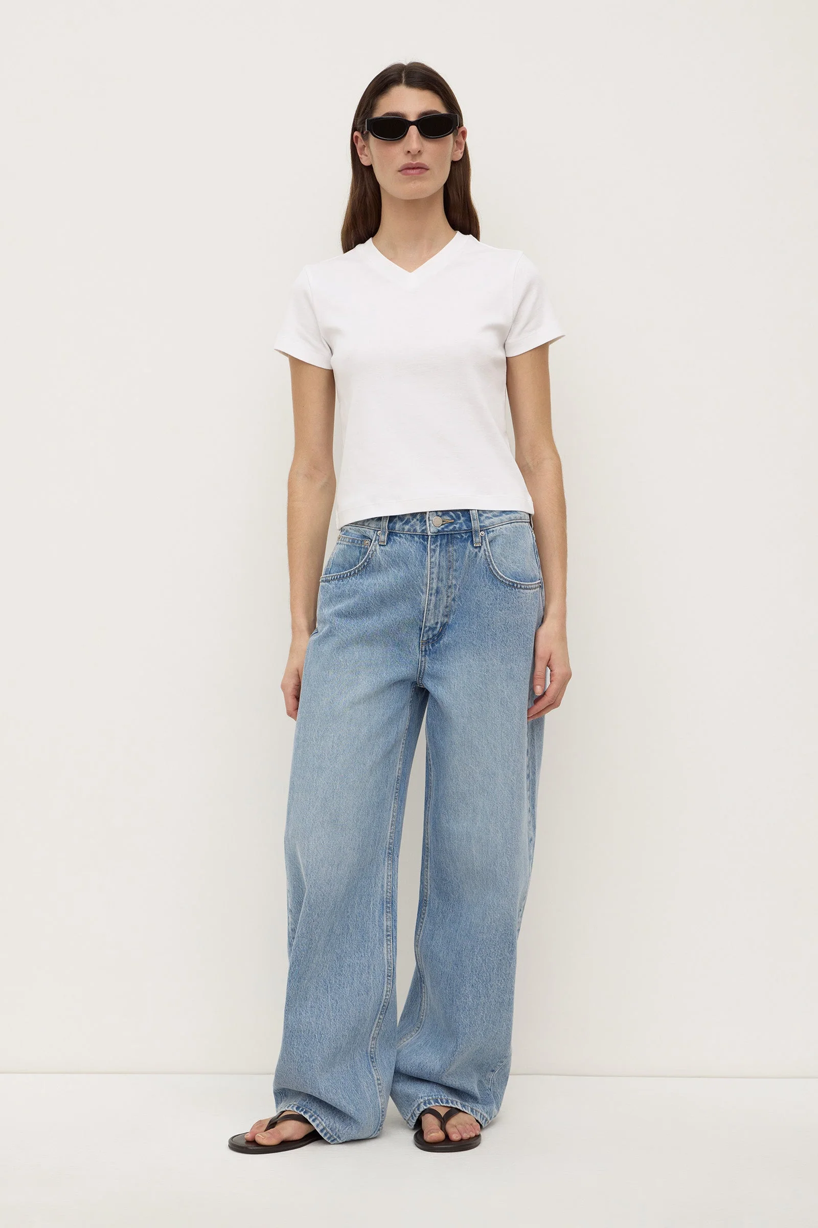 V Neck Cotton Tee