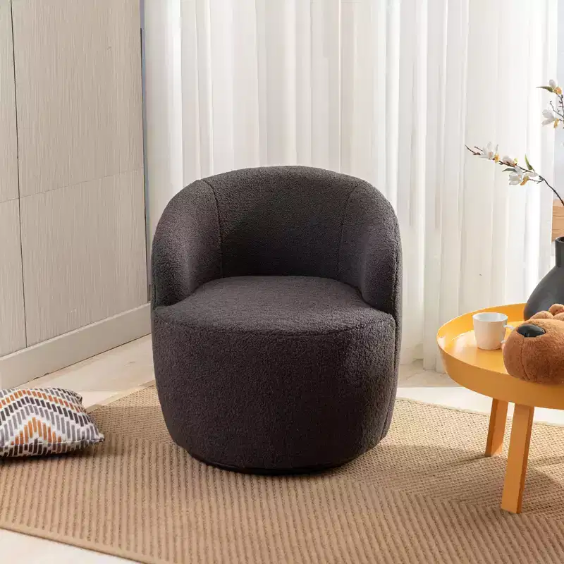 Fabric Swivel Accent Armchair Barrel Chair