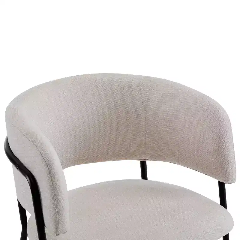 Christopher Knight Home Nest Modern Upholstered Dining Chairs with Metal Frame (Set of 2)