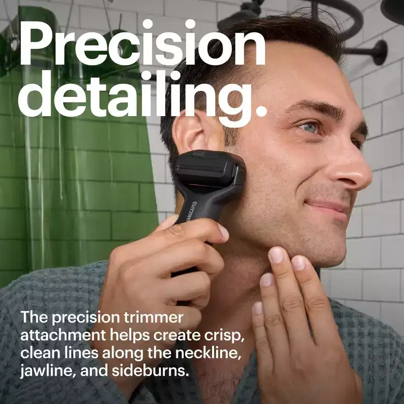 Manscaped The Chairman Plus Essentials Kit, Electric Foil Face Shaver and SkinSafe Precision Trimmer with Soothing Aftershave Serum