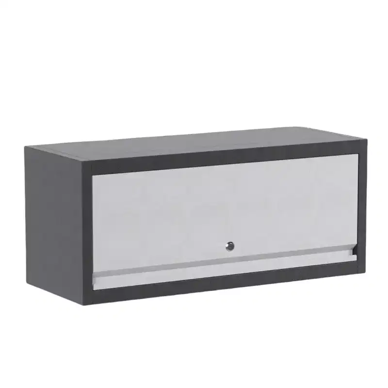 Wall Mounted Storage Cabinet with Doors, Floating Metal Cabinet for Garage, Kitchen, and Workshop Organization