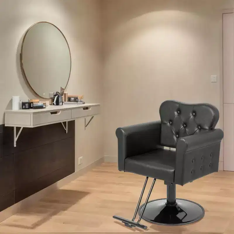 PVC Hydraulic Swivel Salon Chair 27.6