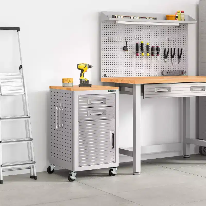 Seville Classics UltraHD 2-Drawer Rolling Cabinet, 20 x 18 x 34.7