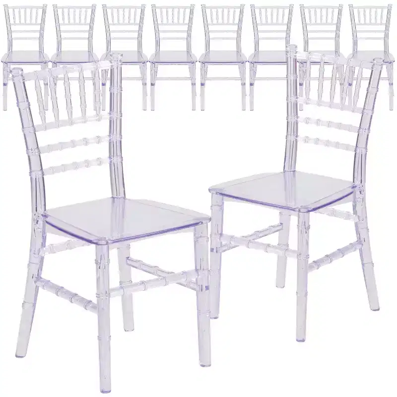 Emma and Oliver 10 Pack Childs All Occasion Resin Chiavari Chair for Home or Home Based Rental Business