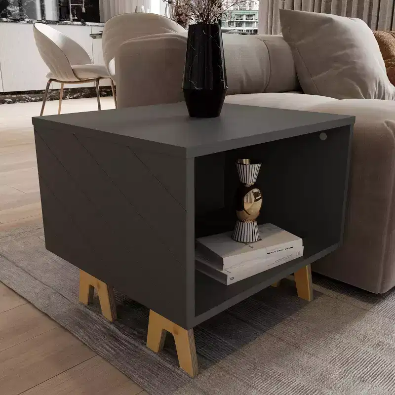 Nexera Runway Side Table Gray