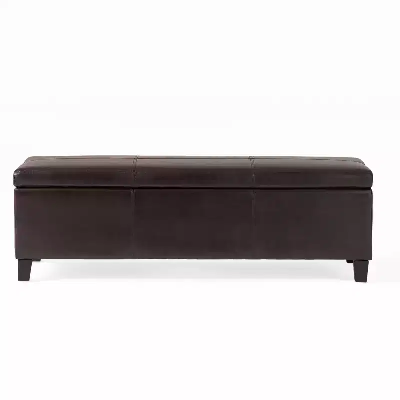 Christopher Knight Home Rupert Contemporary Faux Leather Upholstered Storage Ottoman