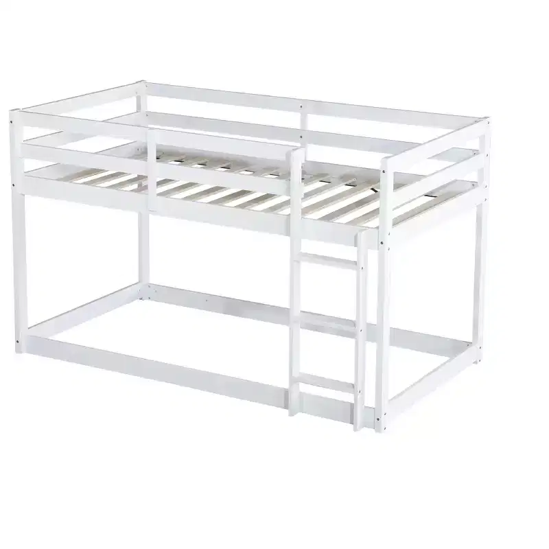 MAYEERTY Full Bed Frame Noise-Free Design No Box Spring Needed Solid Pine Wood