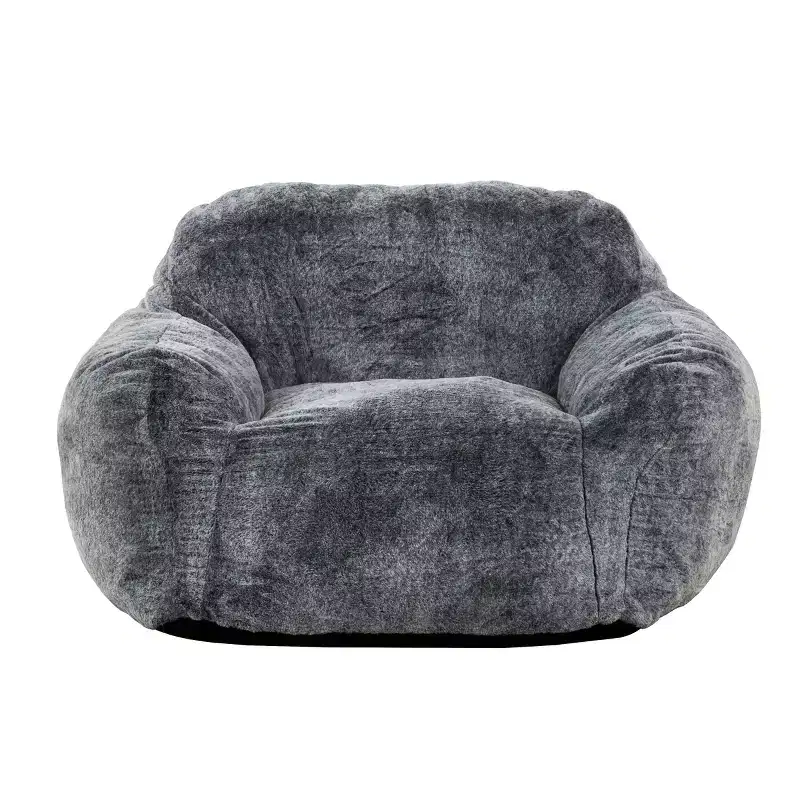 HomeStock Tore Faux Fur Foam Bean Bag Chair