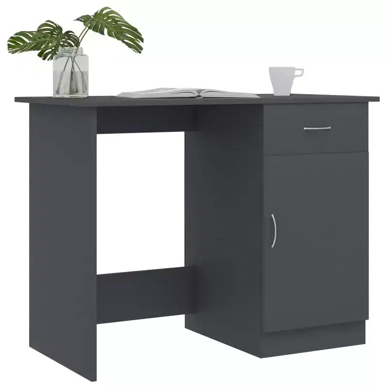Desk Gray 39.4x19.7x29.9 Engineered Wood