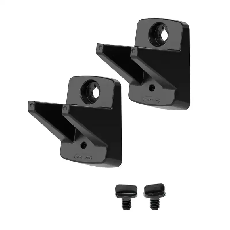 Suncast 2 Pack Wall Mount Hook Tool Organizer, Outdoor Rack System for Garage Storage, Closet, Shed, or Cleaning Organization, Black