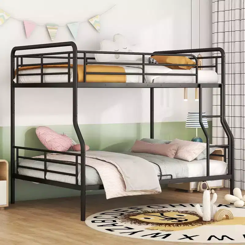 Full XL Over Queen Metal Bunk Bed - ModernLuxe