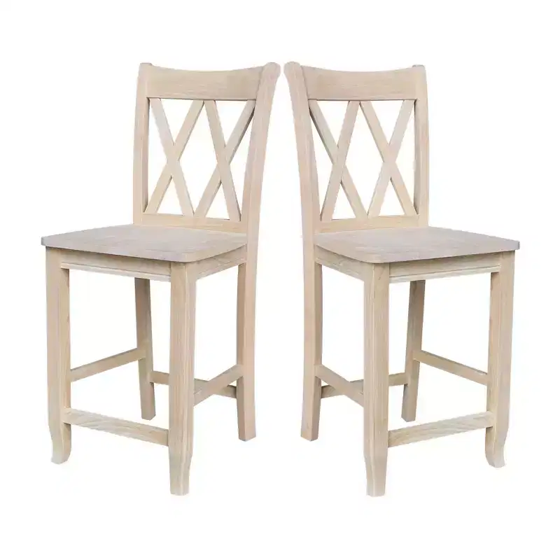 Double X Back Counter Height Barstool