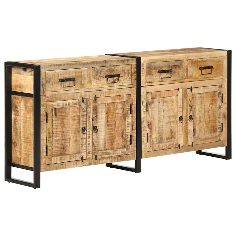 vidaXL Sideboard 67.7x13.8x31.5 Solid Mango Wood