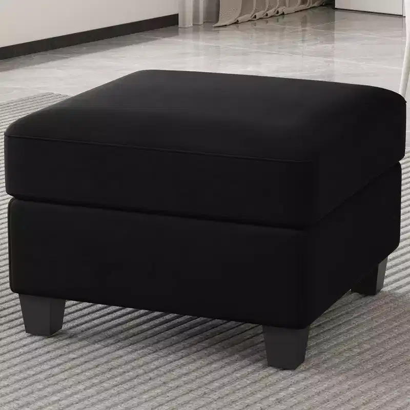 Velvet Modular Square Storage Ottoman Footrest 25x25 300 lbs