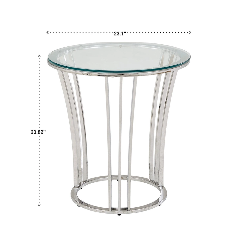 Cottbus Chrome Finish Coffee Table with Glass Top by iNSPIRE Q Bold
